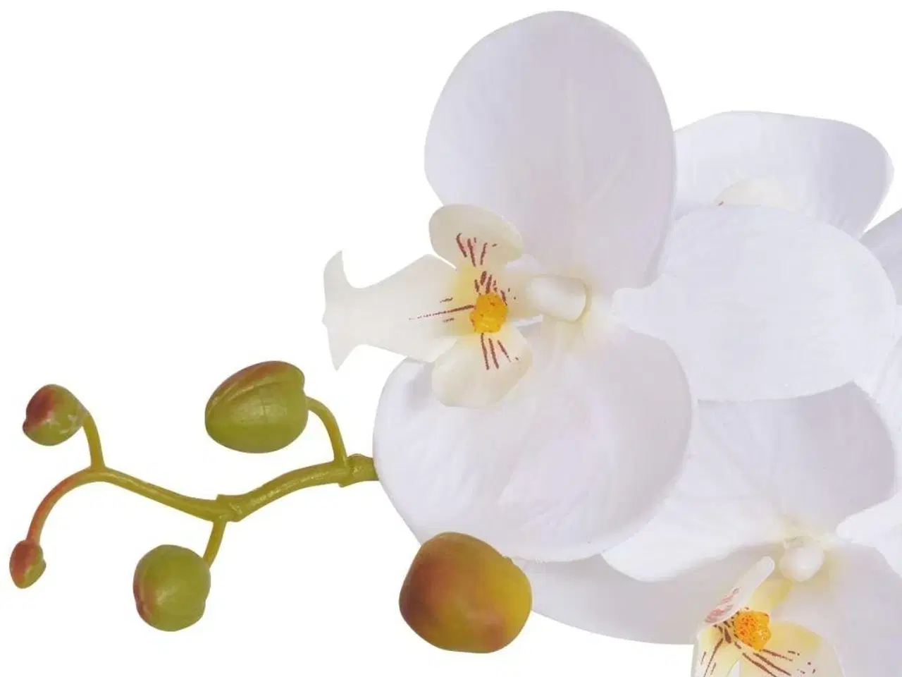 Billede 2 - Kunstig orkidéplante med urtepotte 65 cm hvid