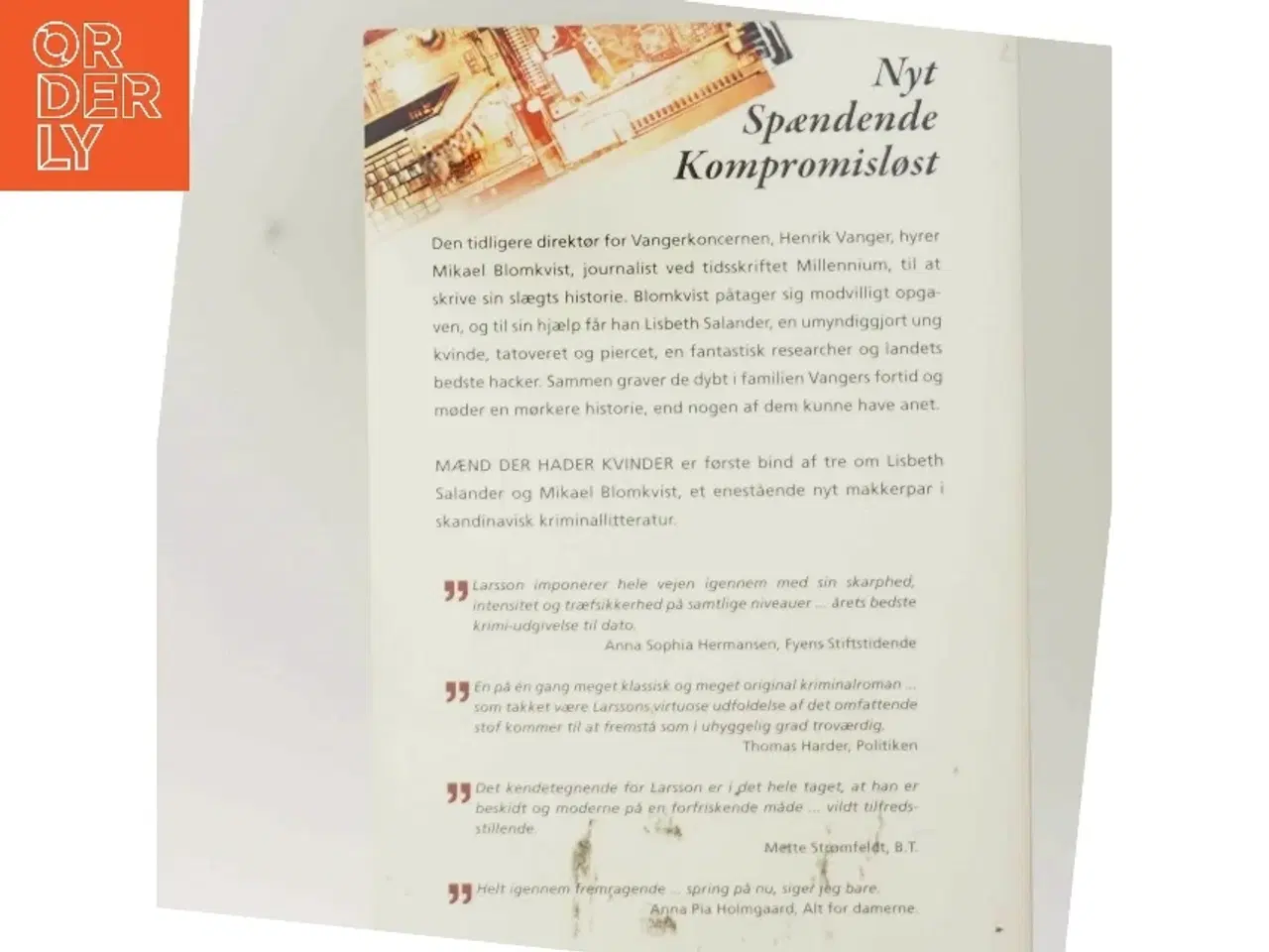 Billede 3 - Mænd der hader kvinder af Stieg Larsson (Bog)