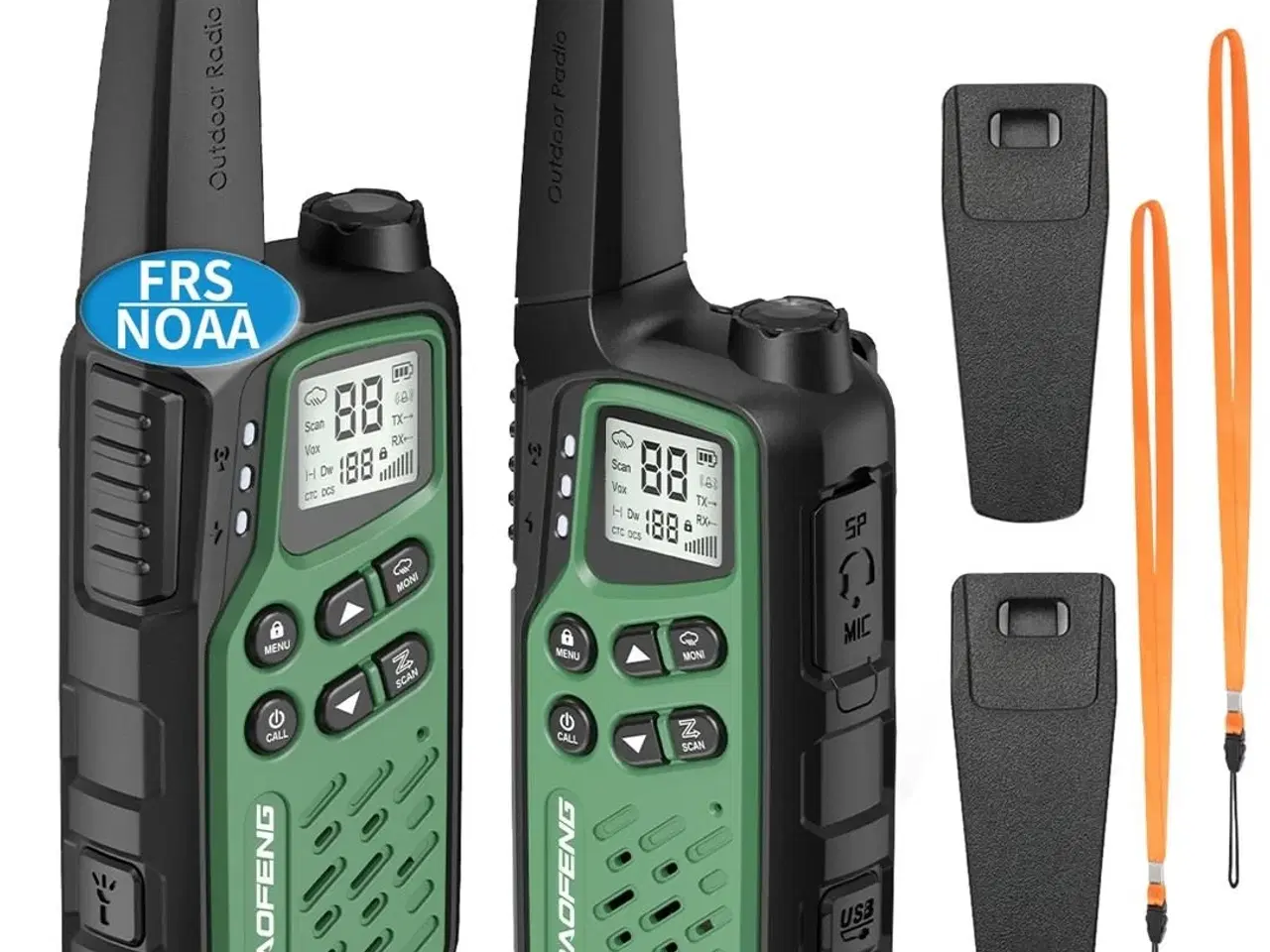 Billede 11 - Walkie talkie BAOFENG BF-T25E – grøn, sæt med 2