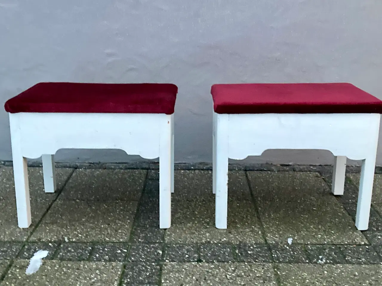 Billede 4 - 2 vintage skamler med opmagasinering