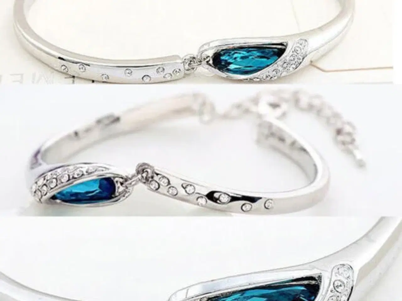 Billede 1 - Armbånd-Mode nye sølvbelagte- krystal kæde 