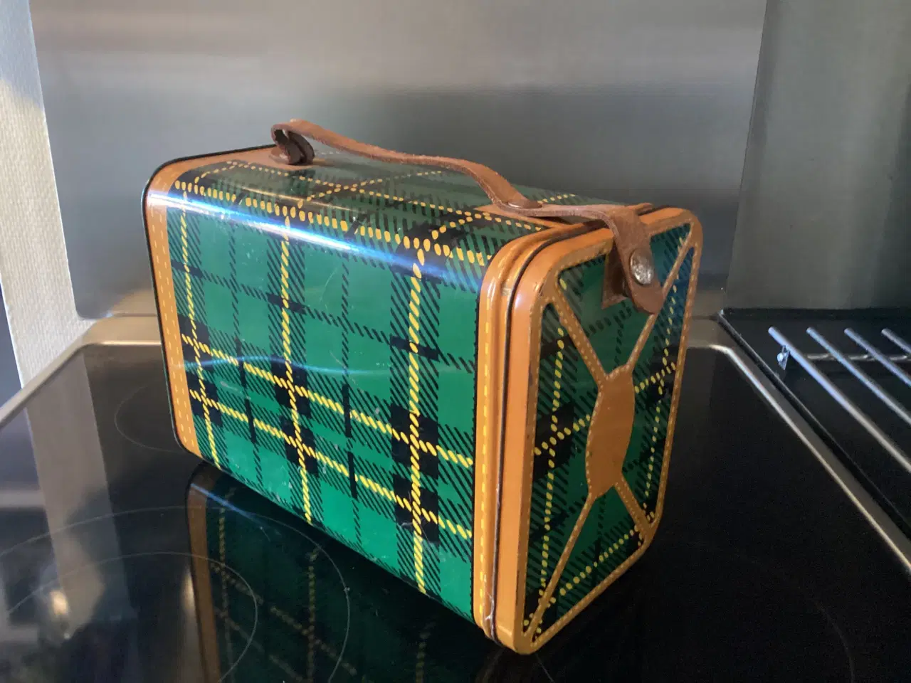 Billede 2 - Retro madkasse Grøn ternet