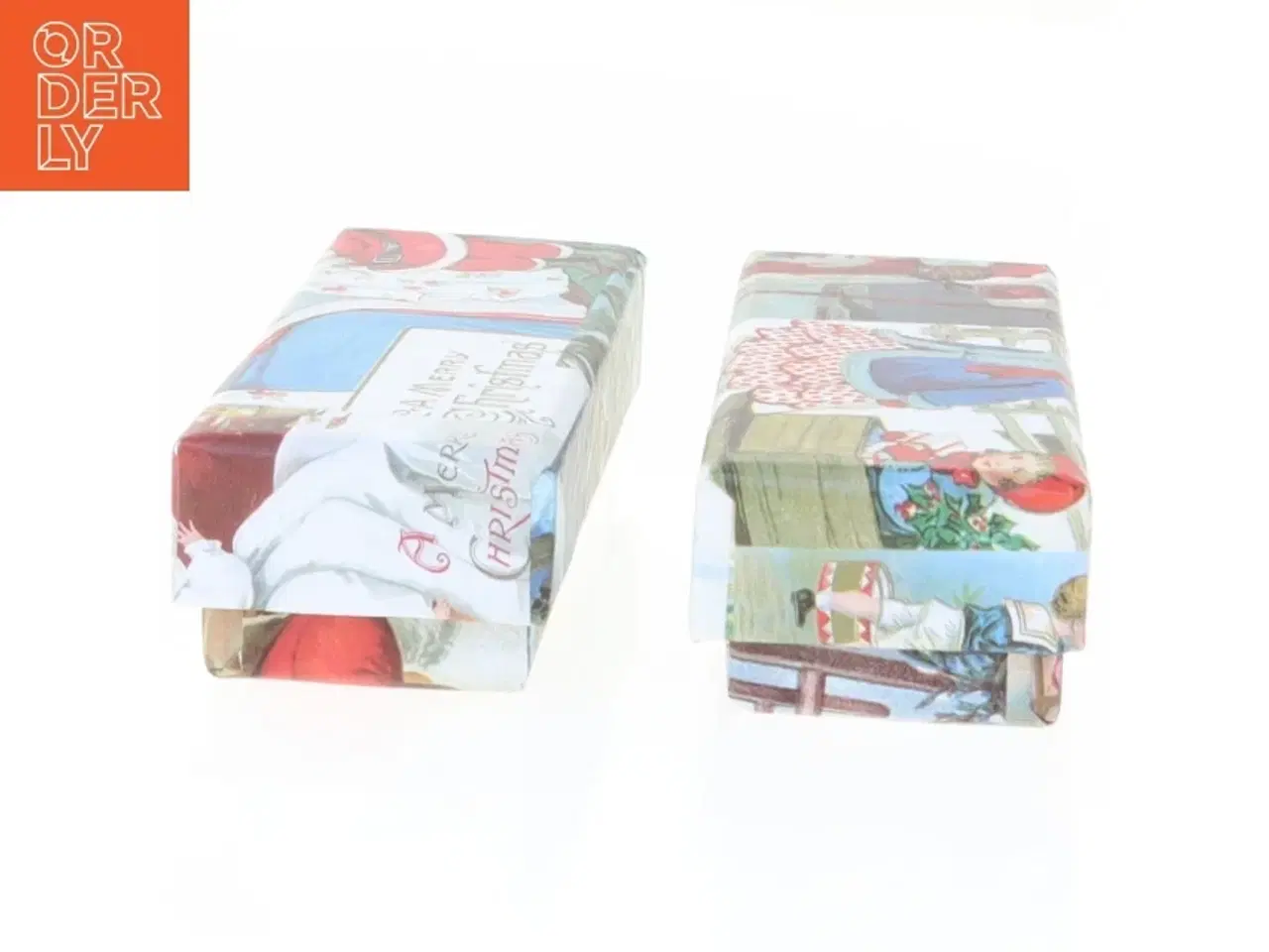 Billede 2 - Juledekoreret æske (str. 10 x 4 cm)