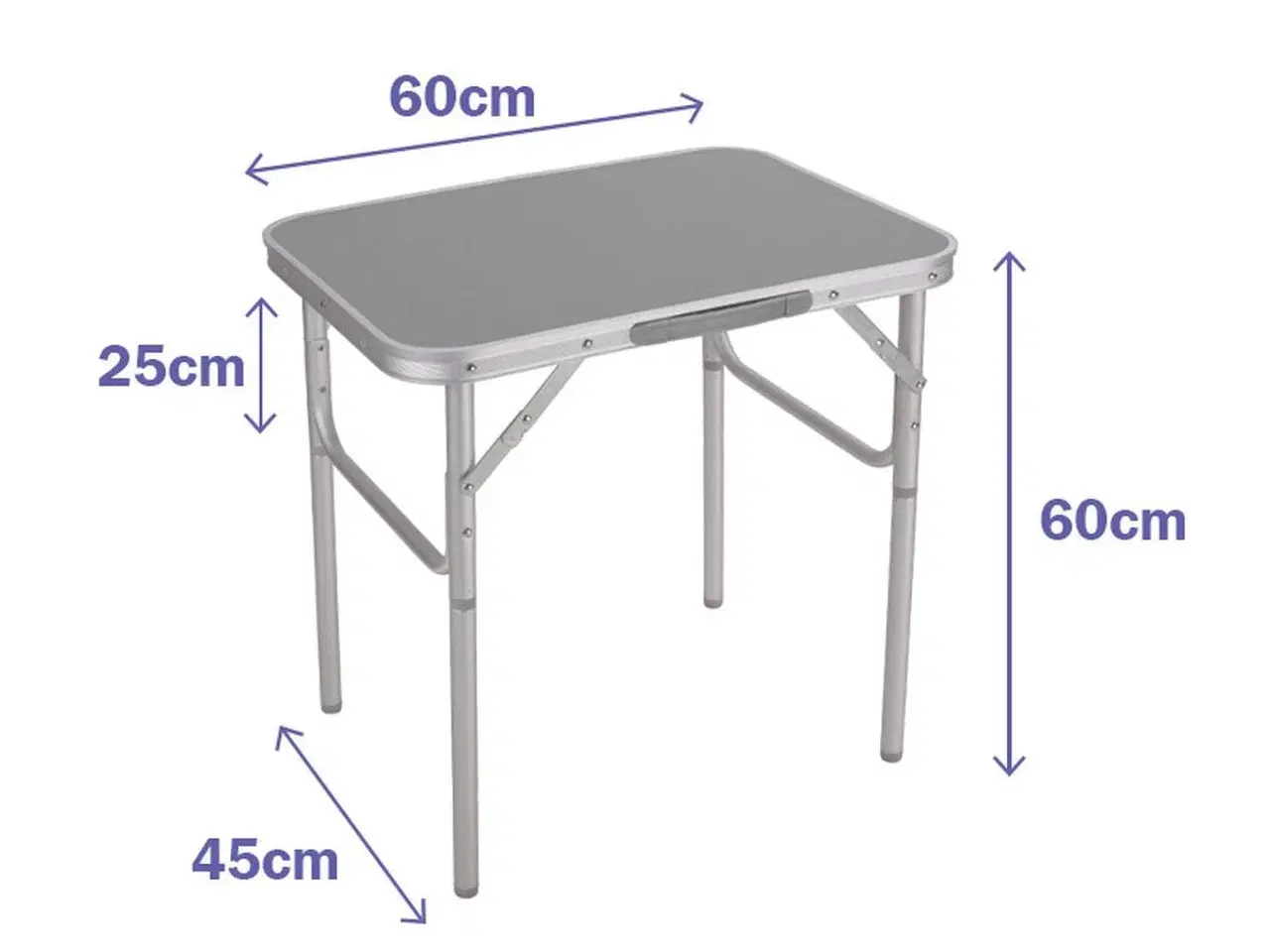 Billede 2 - Marbueno sammenklappeligt campingbord 60 × 25 × 45 cm - multifarvet