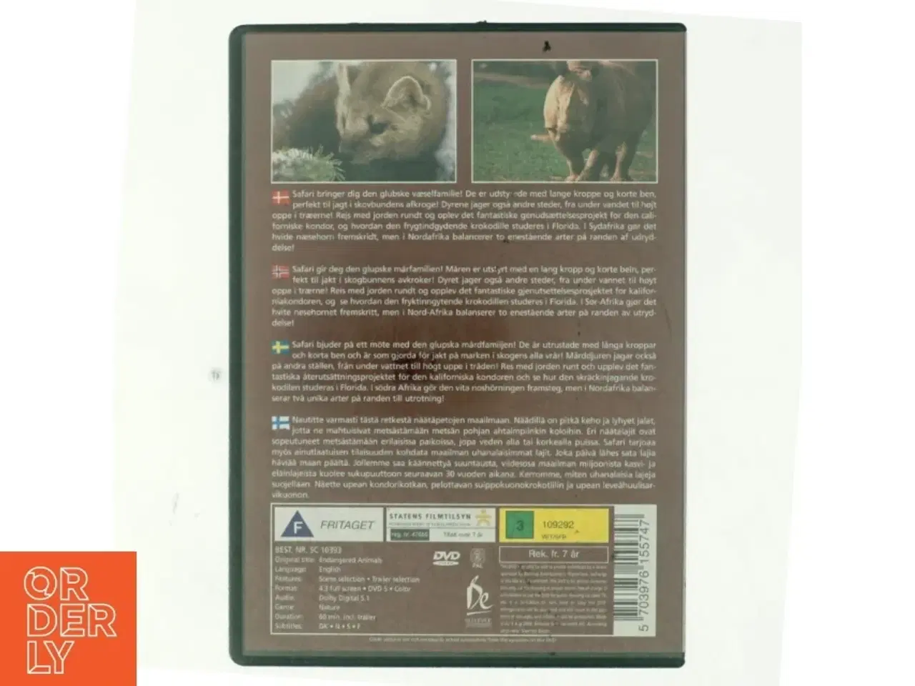 Billede 3 - Endangered animals DVD
