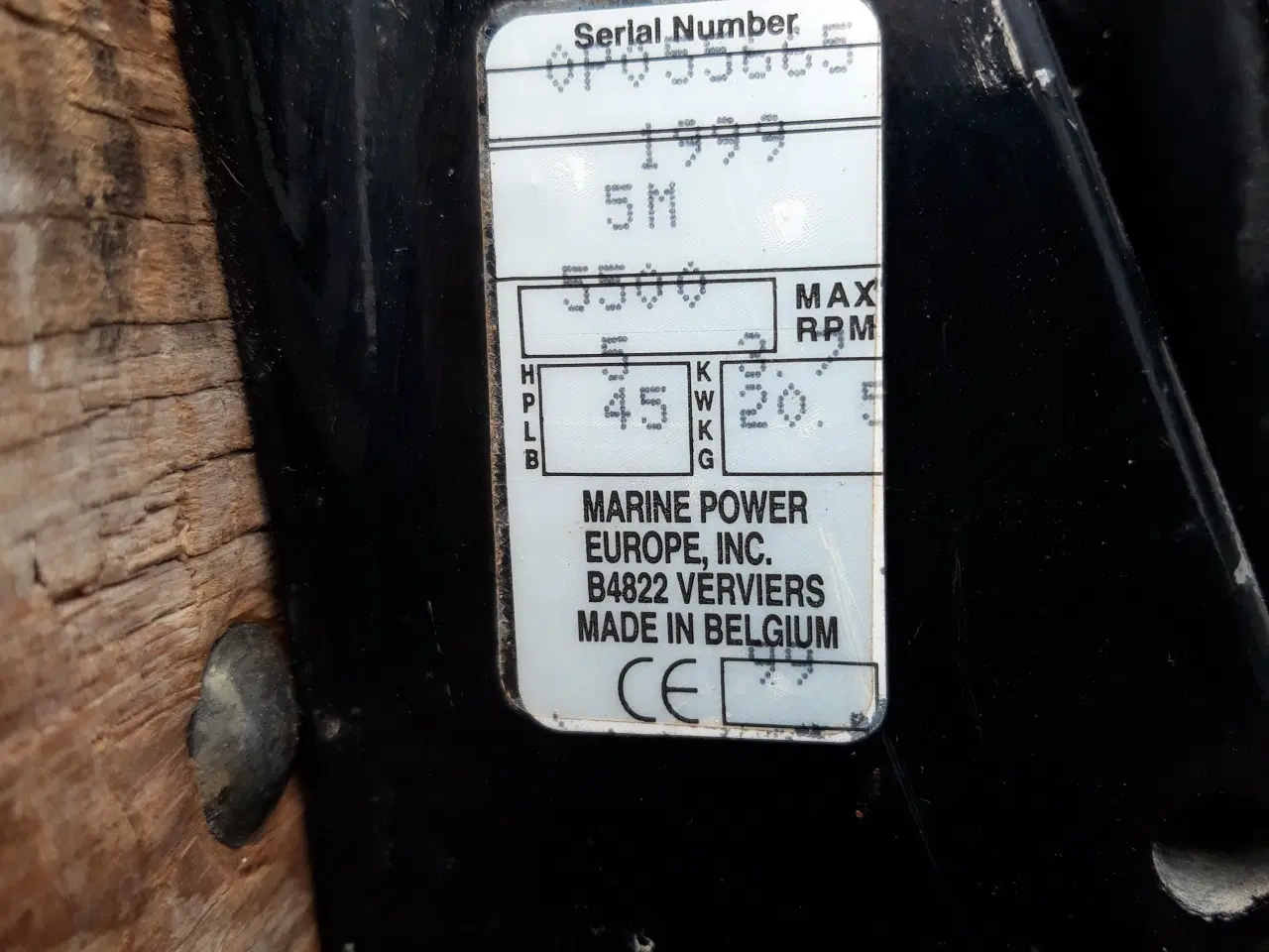 Billede 4 - 5 Hk Mercury påhængsmotor
