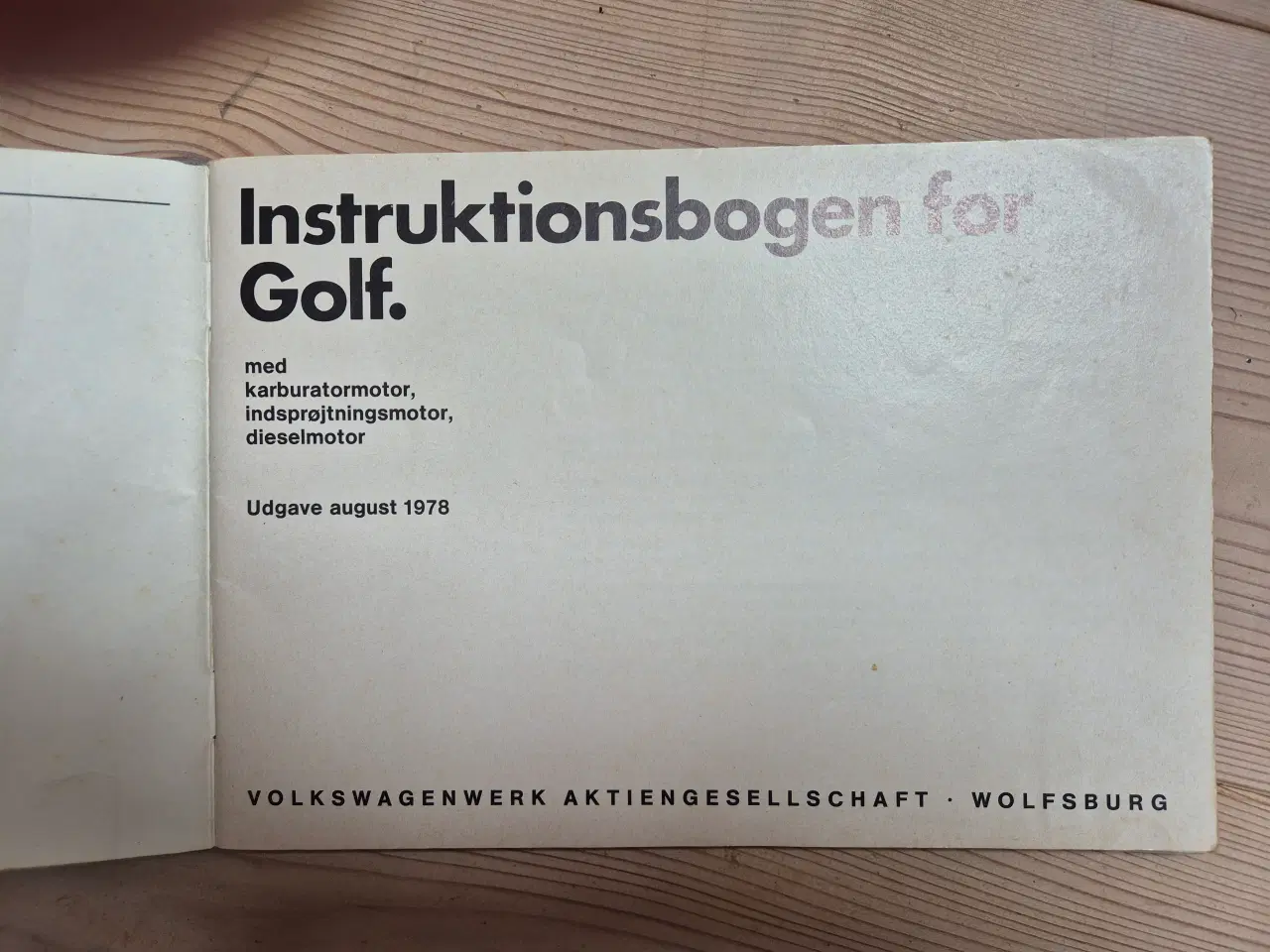 Billede 2 - Instruktionsbog for WV - Golf