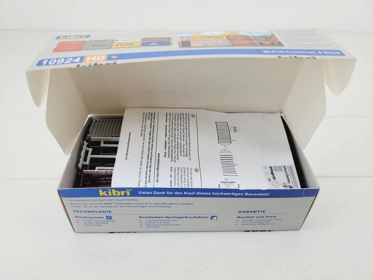 Billede 2 - Kibri 10924 H0 8 stk 20 fods container 