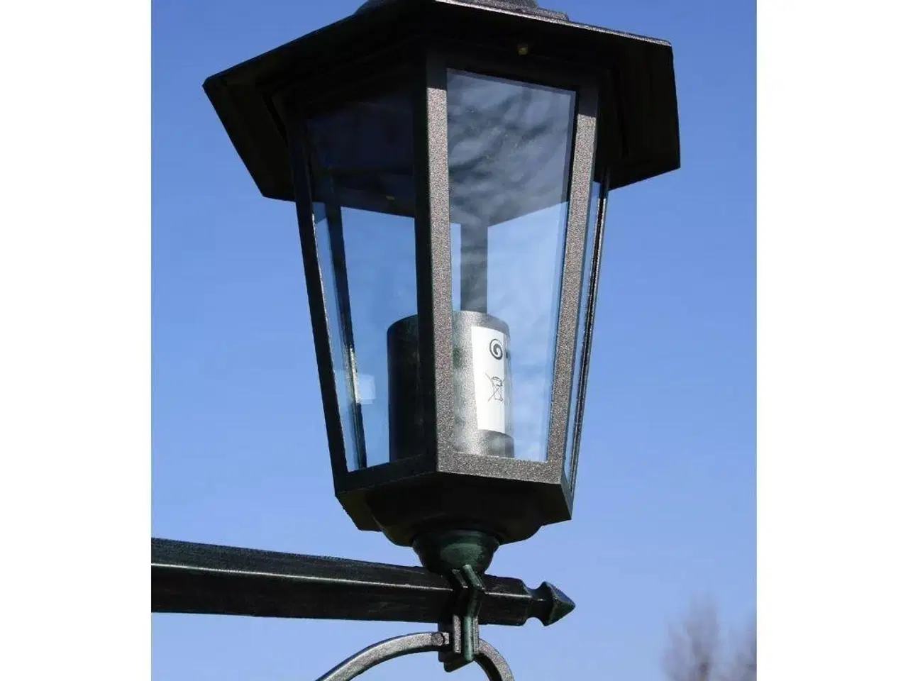 Billede 4 - Lygtepæl med 3 arme 215 cm aluminium mørkegrøn/sort