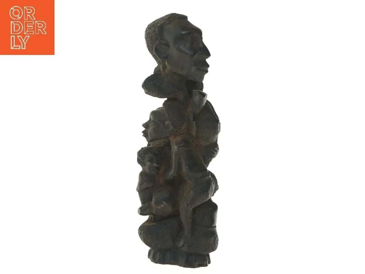 Billede 1 - Træskulptur af mennesker (str. 24,5 cm)