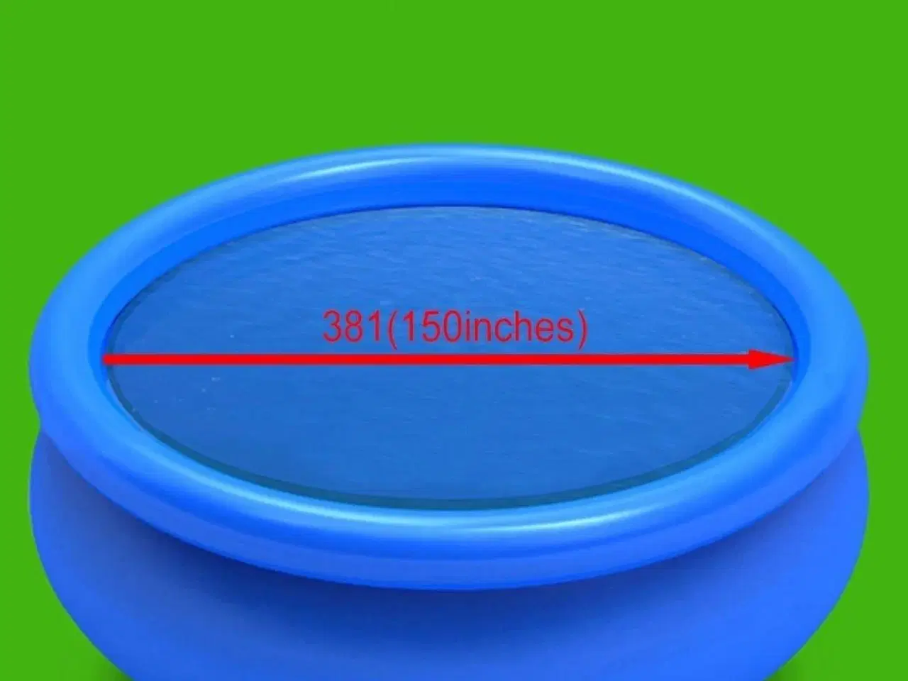 Billede 2 - Flydende soldrevet PE-poolovertræk rundt 381 cm blå
