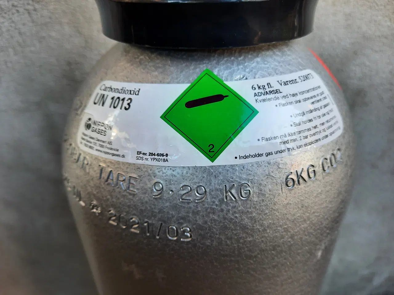Billede 3 - Co2 6 kg Fuld Ejerflaske .Yara / Nippon Gases