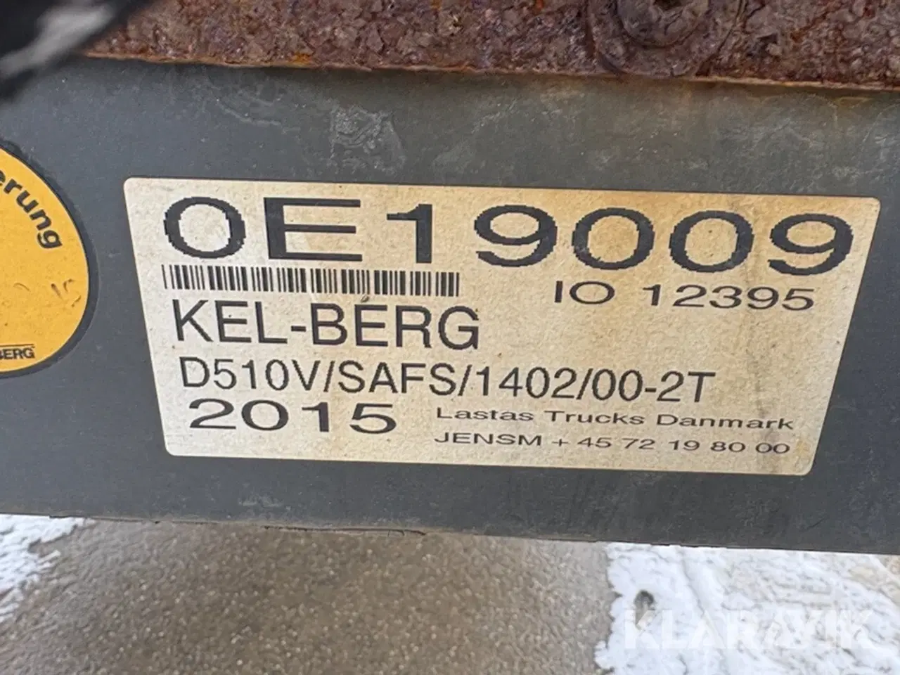 Billede 7 - Gardintrailer med liftbagsmæk Kel-Berg D510V PRSSL20-tri-sys