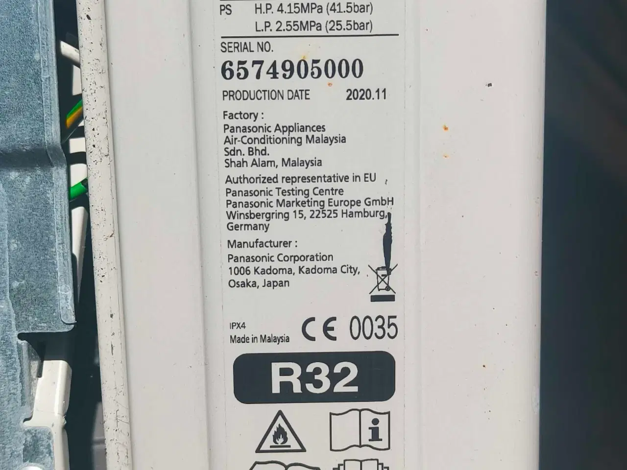 Billede 4 - PANASONIC Varmepumpe (udvendige del)