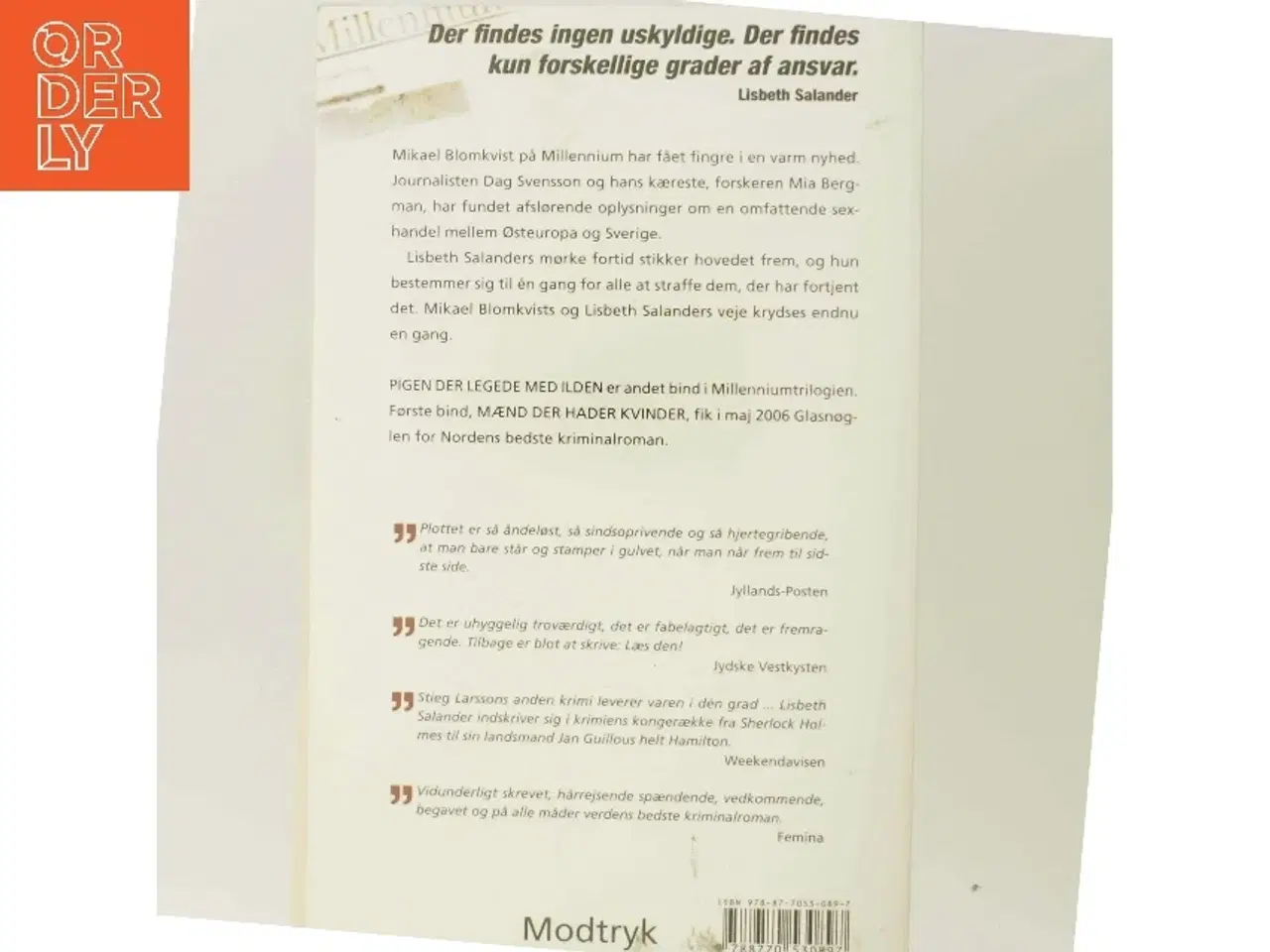 Billede 3 - Pigen Der Legede Med Ilden (Millennium, 2. Bind) af Stieg Larsson (Bog)