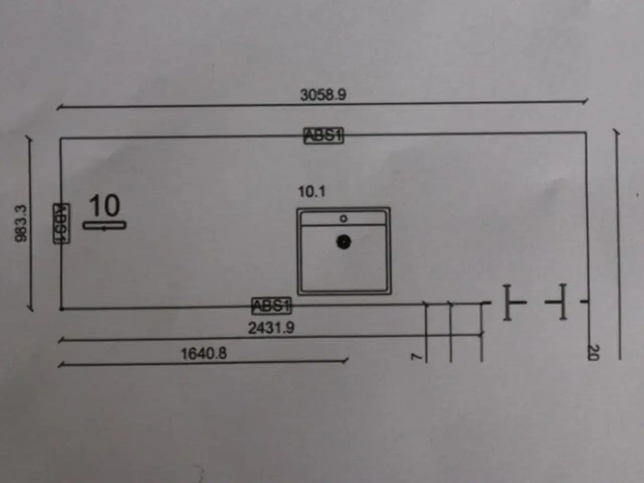 Billede 2 - Laminat bordplade til køkken halvø