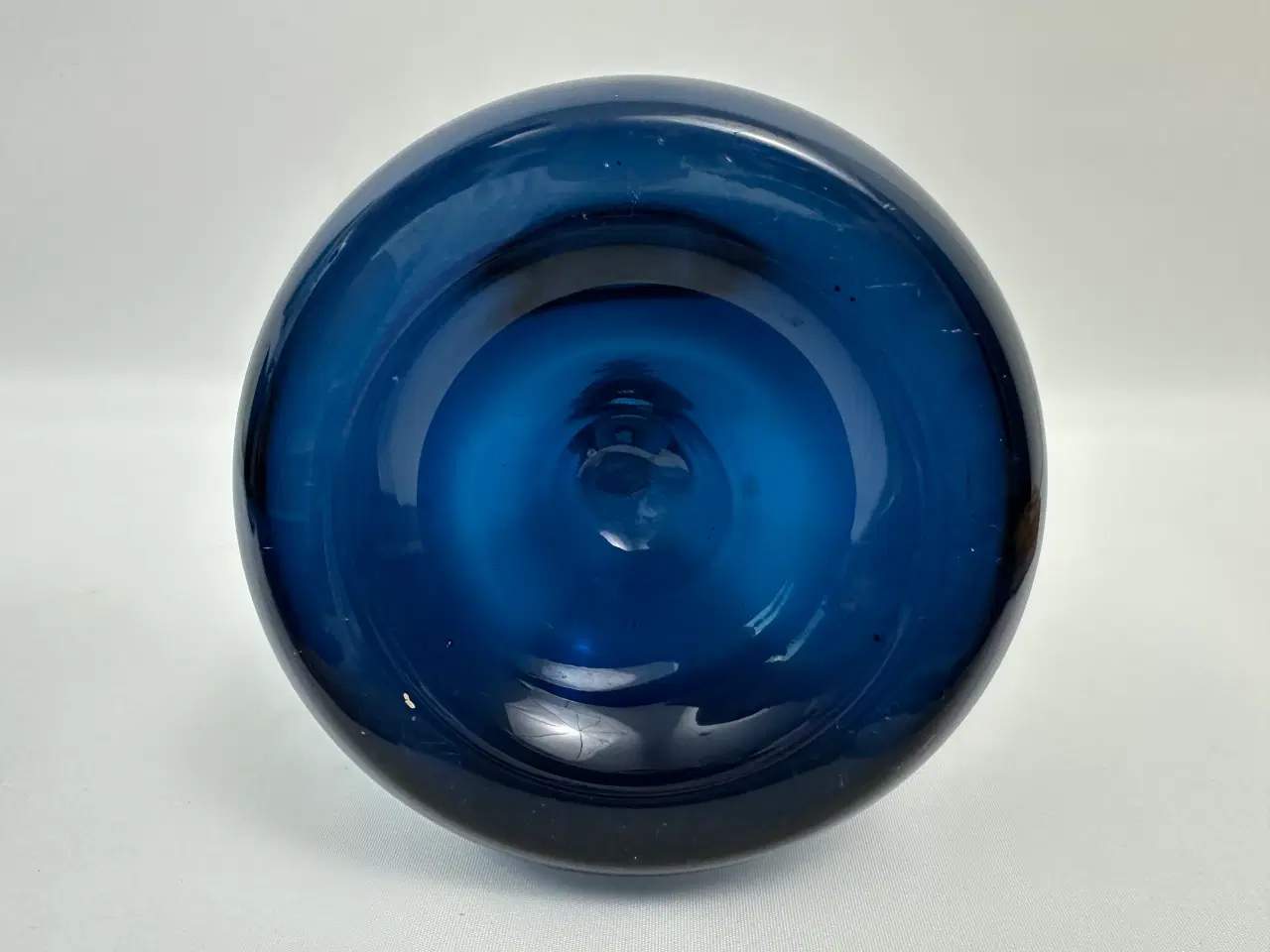 Billede 6 - Stor blå flaske / karaffel / vase (vintage)
