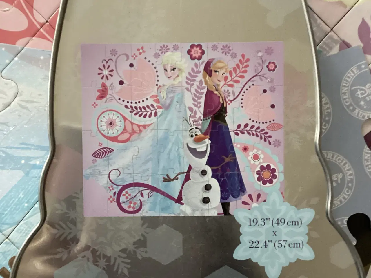 Billede 10 - Frozen dukke/bamse og puslespil i metal dåse