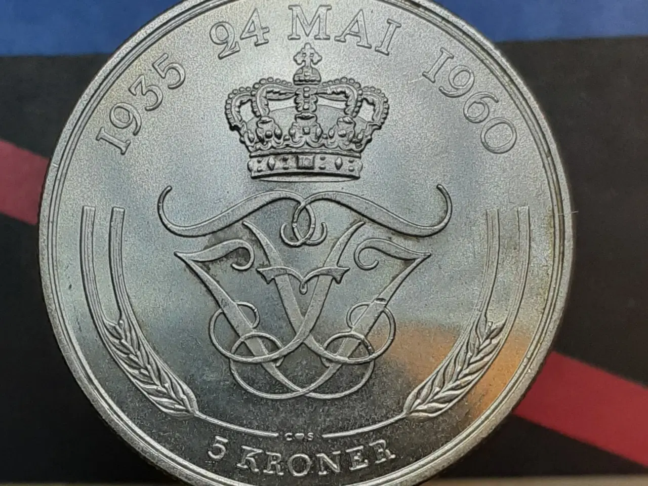 Billede 2 - 5 kr 1960 erindringsmønt, sølv