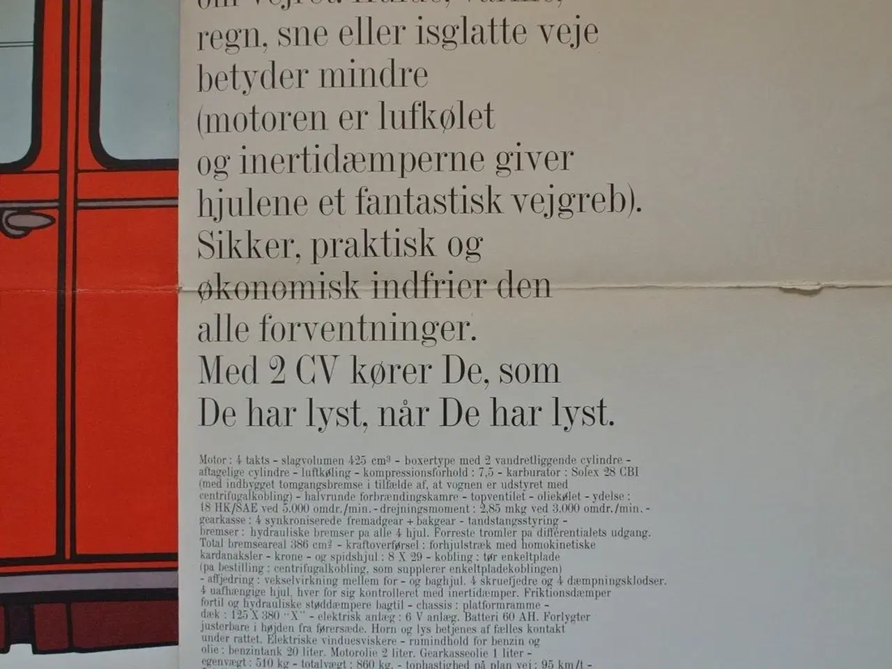 Billede 6 - citroen 2 cv brochure som udfoldelig planche, emne