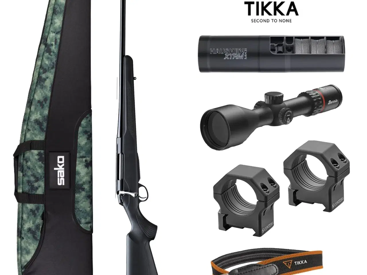 Billede 1 - Tikka T3X Lite gevind 15/1 incl. kikkert, foderal og lyddæmper-30-06