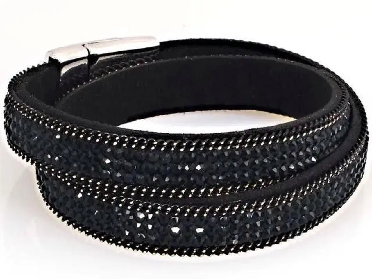 Billede 6 - Smuk sort luksus armbånd med similisten i sort