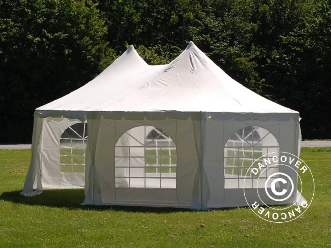 Billede 2 - Partytelt Elegance, ottekantet 6,8x5m, Hvid