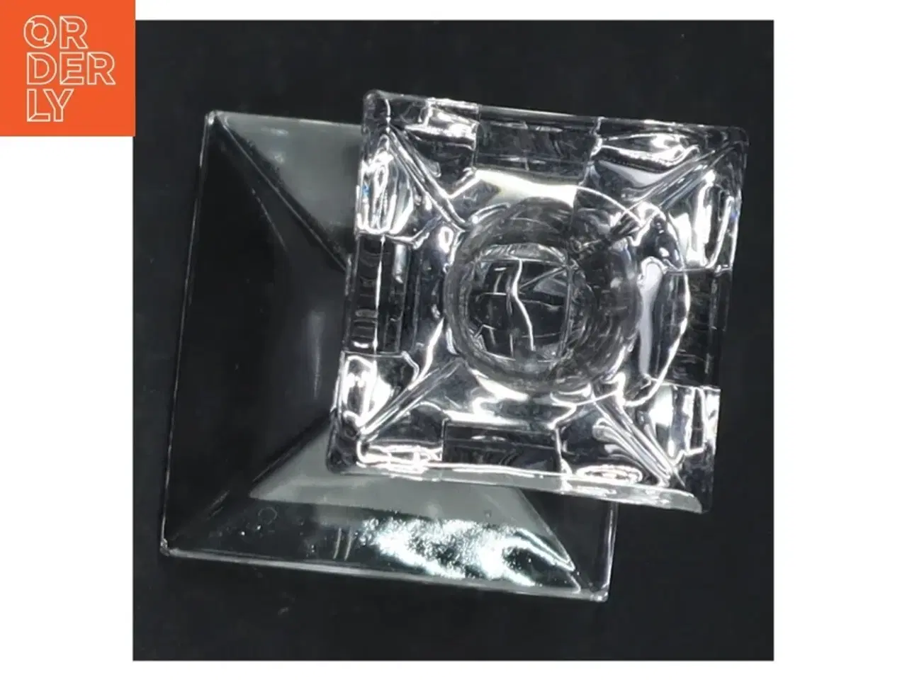 Billede 4 - Glas lysestage (str. 18 cm)