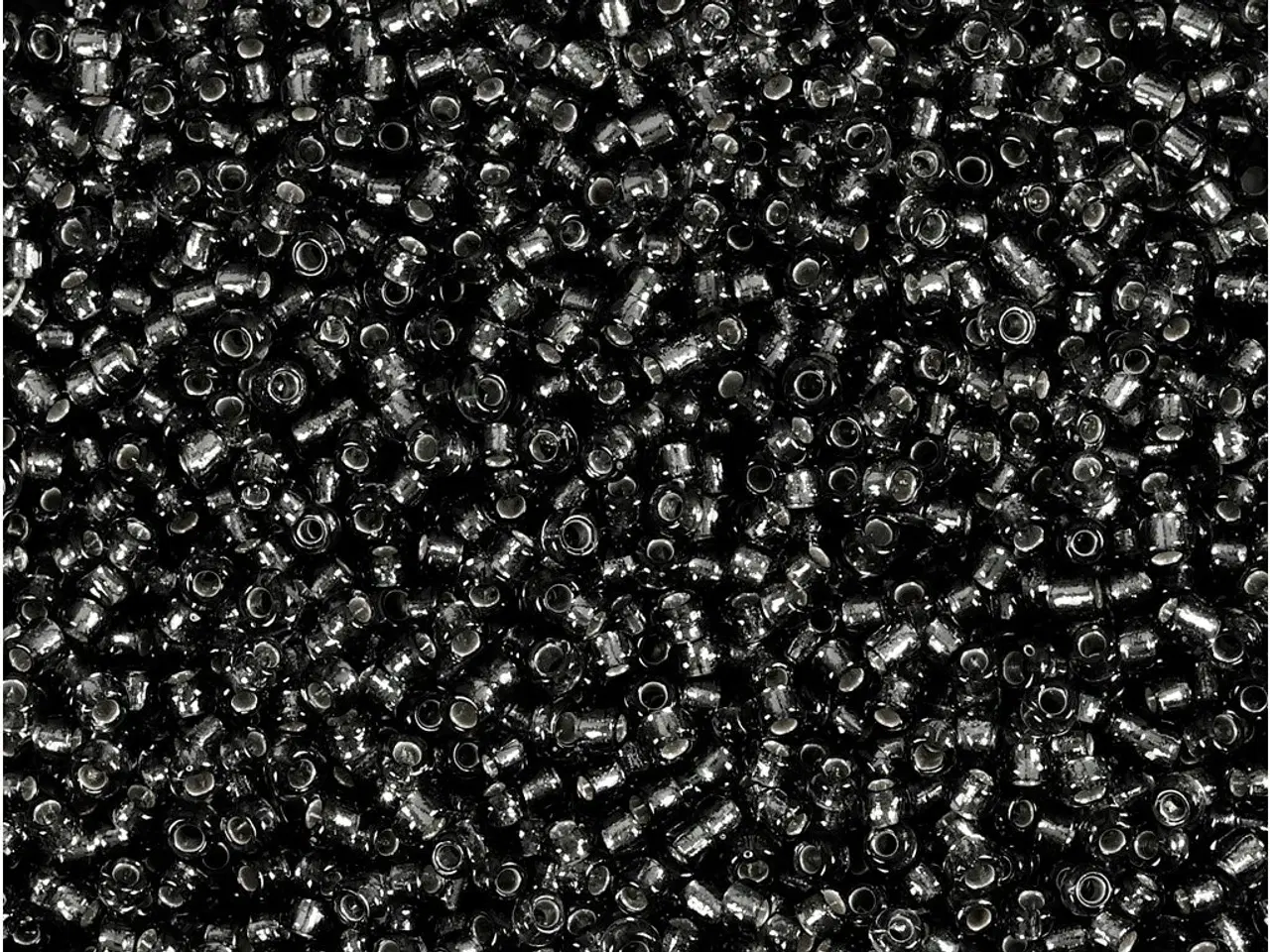 Billede 1 - Rocaiperler, diam. 1,7 mm, str. 15/0, hulstr. 0,5-0,8 mm, grågrøn, 25g/ 1 pk.