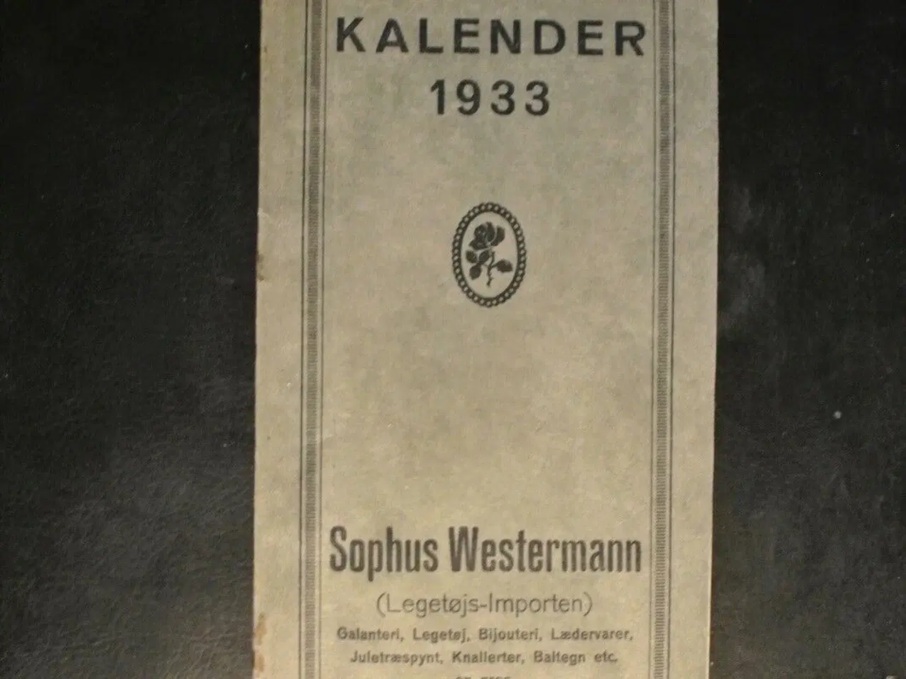 Billede 1 - daglig noteringskalender 1933. ubrugt