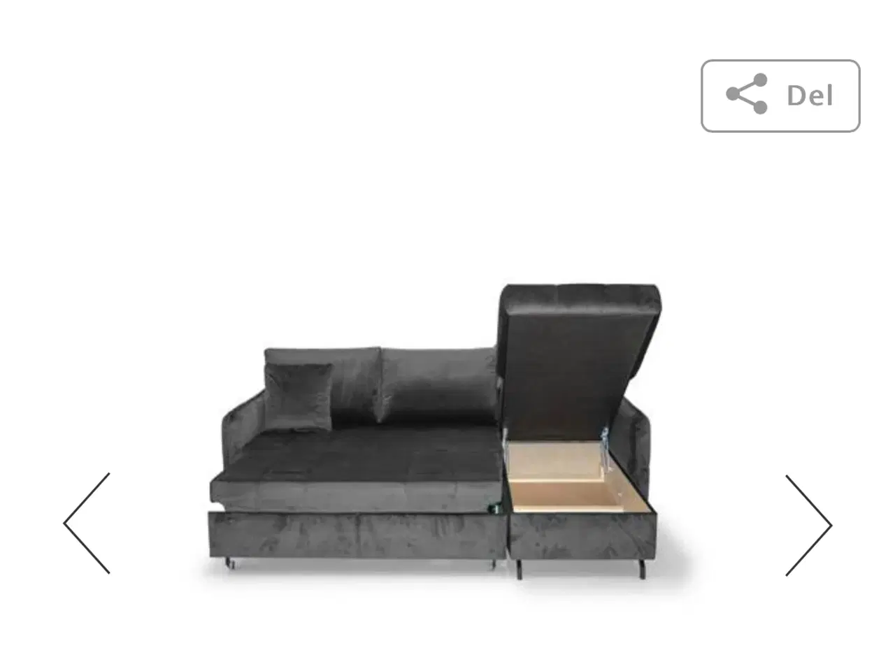 Billede 1 - Velour sofa/sovesofa 