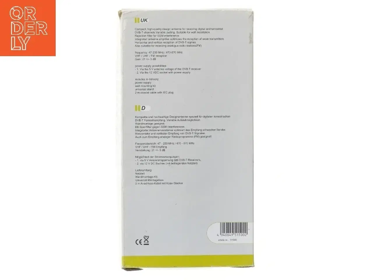 Billede 2 - Indendørs DVB-T antenne fra Goobay fra Goobay (str. 21x14 cm)