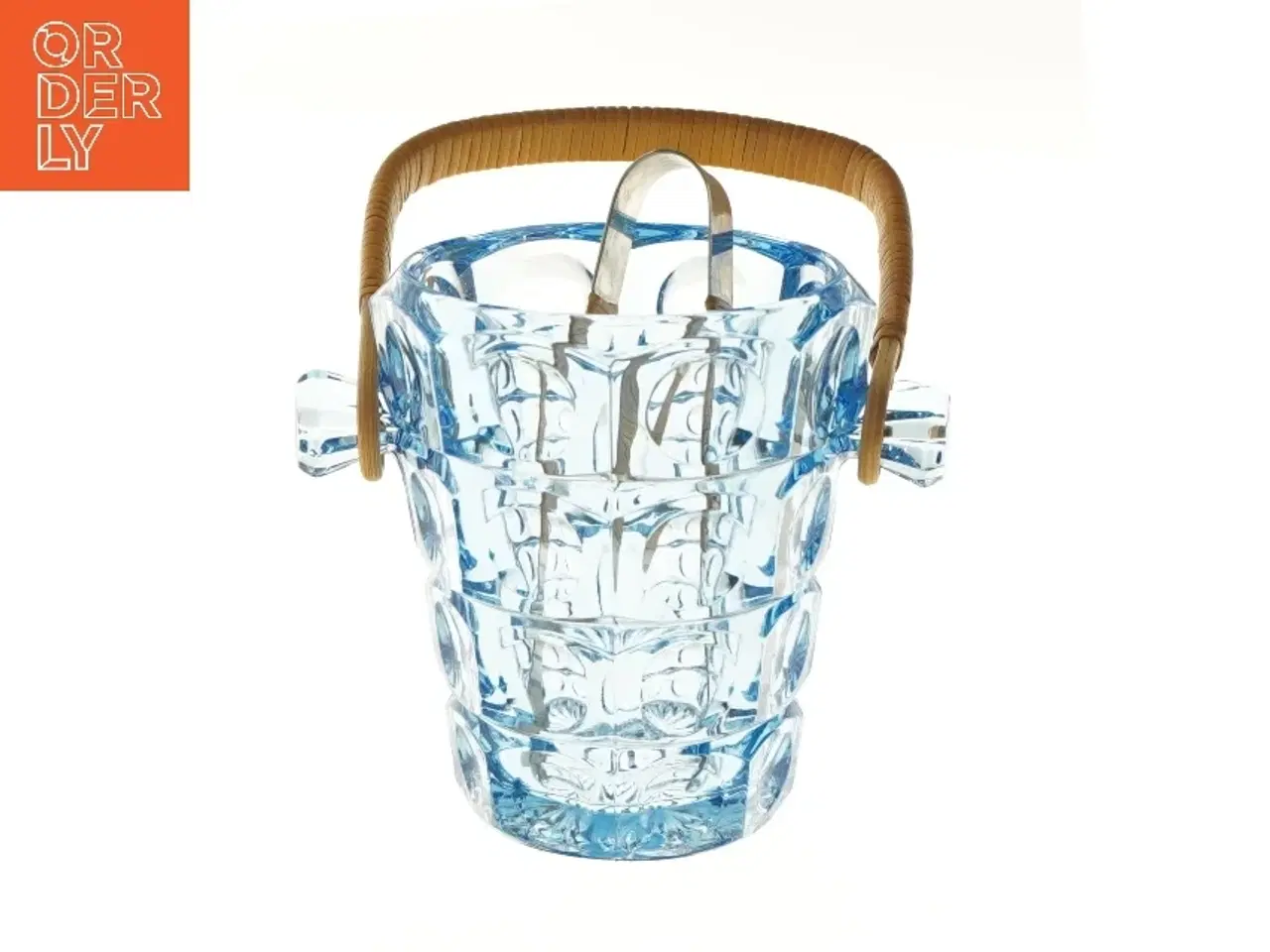 Billede 1 - Holmegaard Is-spand med tang (str. Ø 12x15 cm)