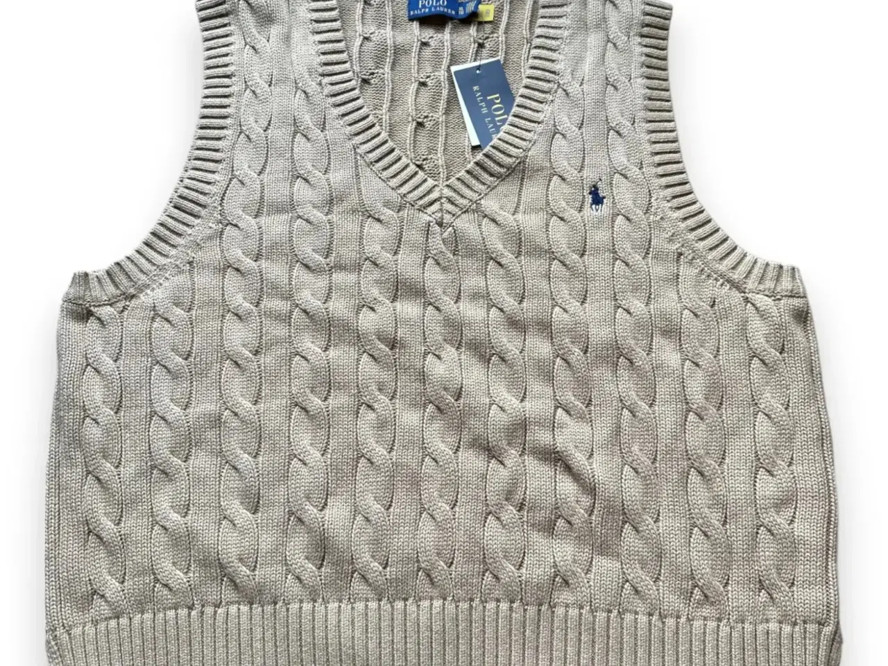 Billede 2 - Polo Ralph Lauren Cable-Knit V-Neck Jumper Waistco