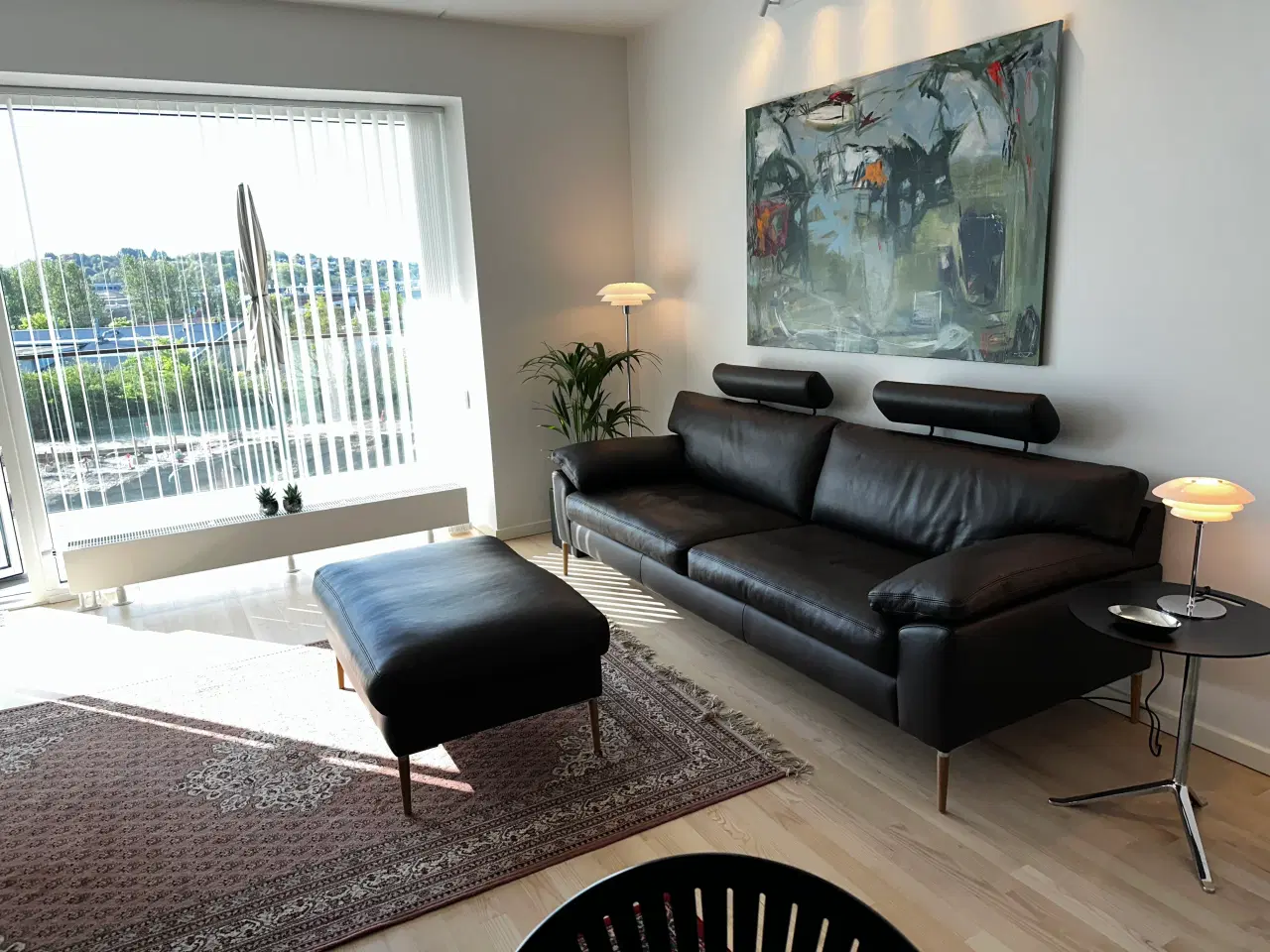 Billede 7 - 3 Personers Sofa med Puf og Nakkestøtte