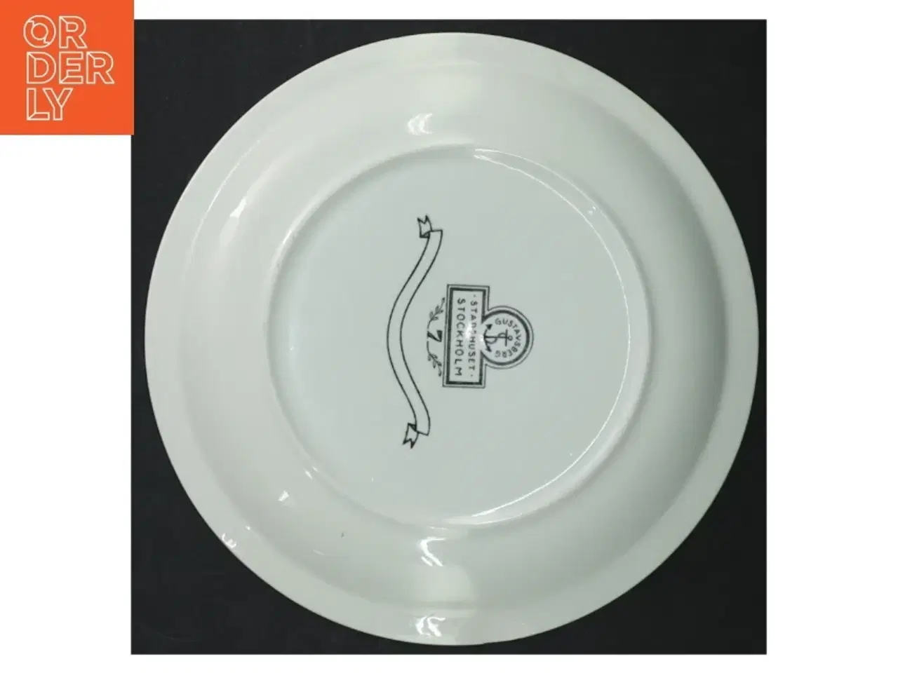 Billede 4 - Dekorativt porcelænstallerken fra Gustavsberg (str. Ø. 19 cm)