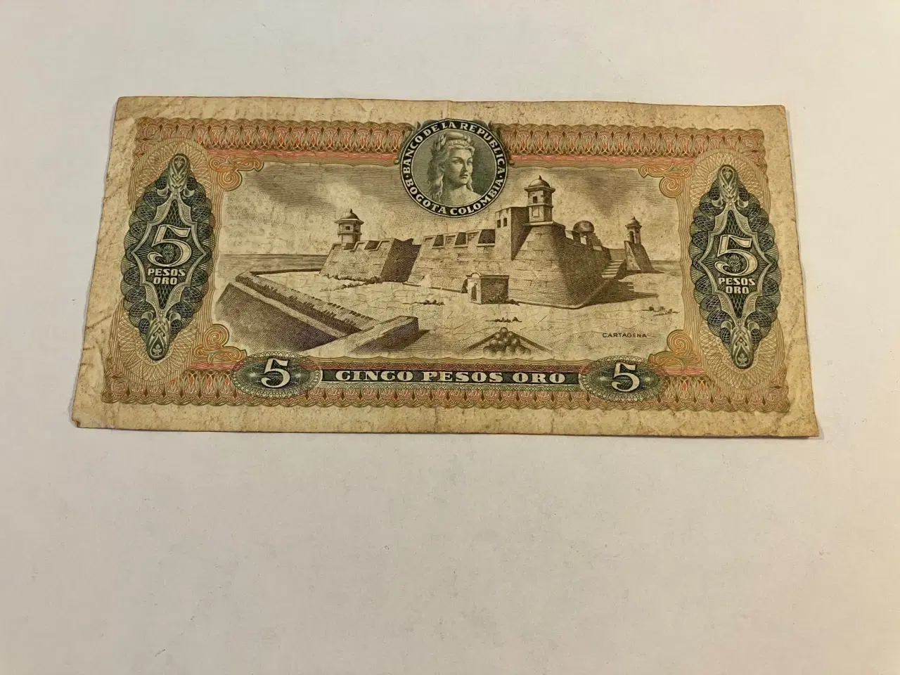 Billede 2 - 5 Pesos Oro Colombia - Kuglepen