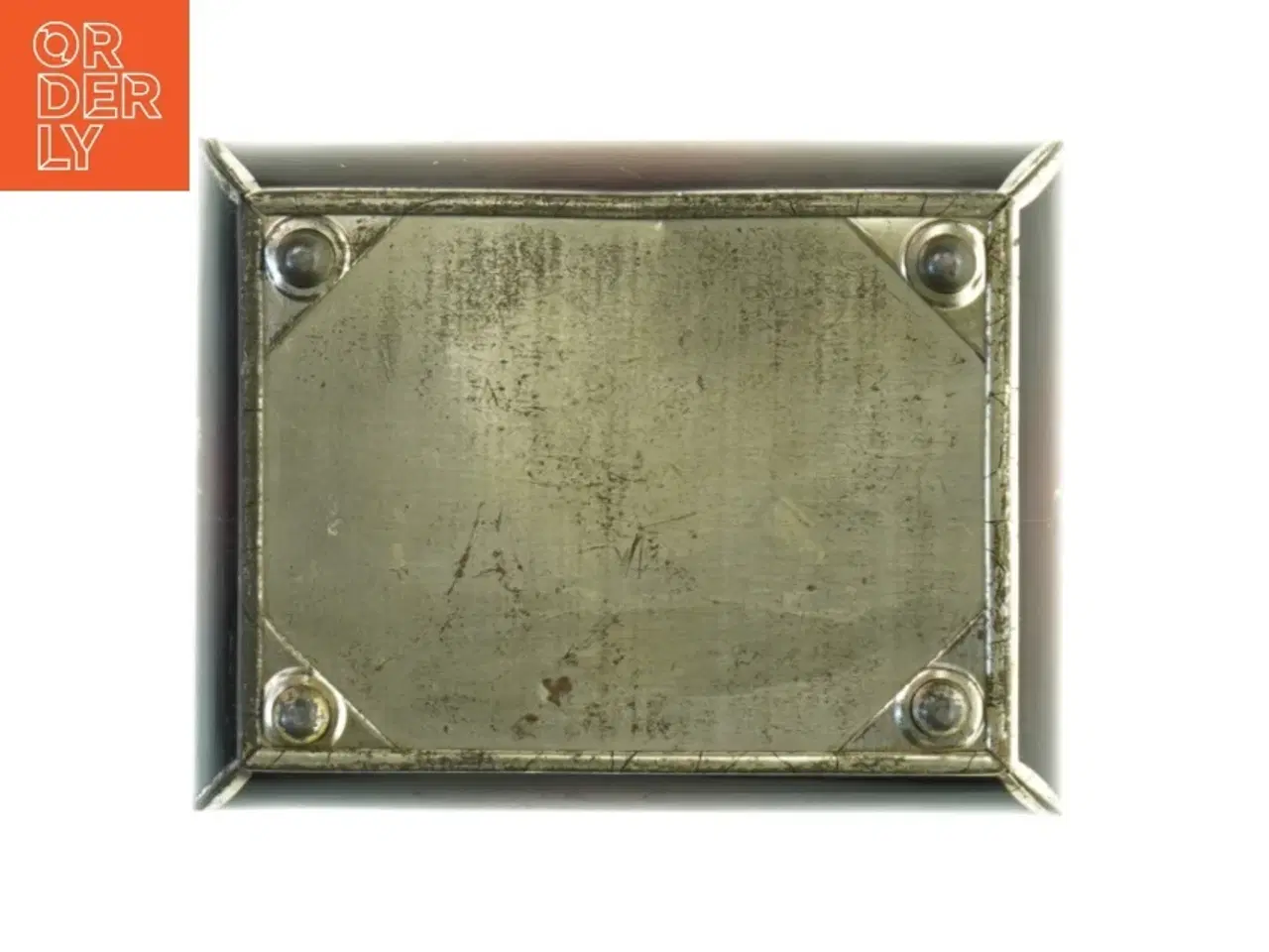 Billede 5 - Antikt Metal skrin, dåse med låg  (str. 16x12 cm)
