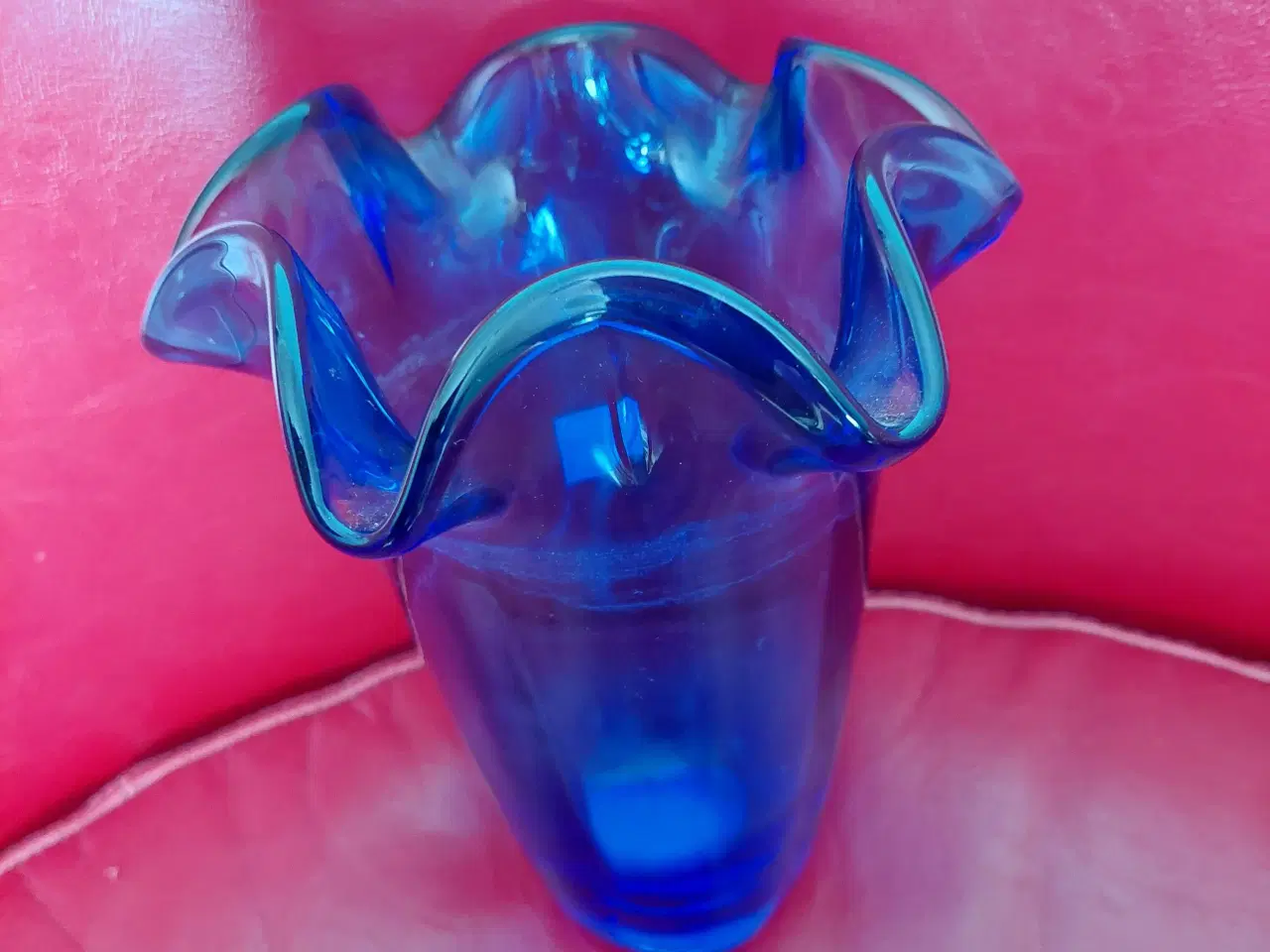 Billede 3 - vase glas, kongeblå farve
