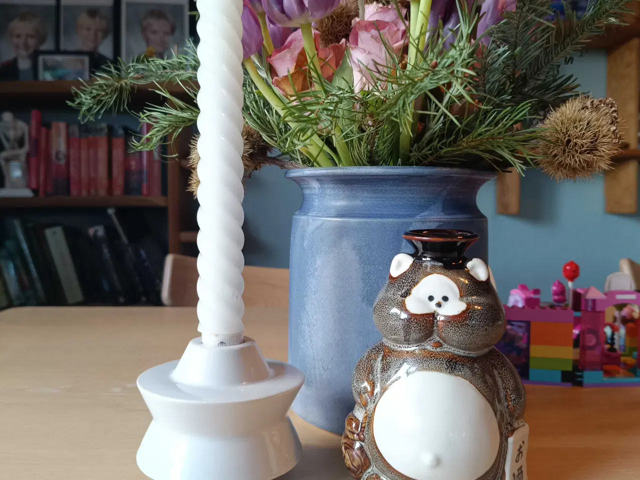 Billede 1 - Kähler Hammershøi Lysestage hvid porcelæn