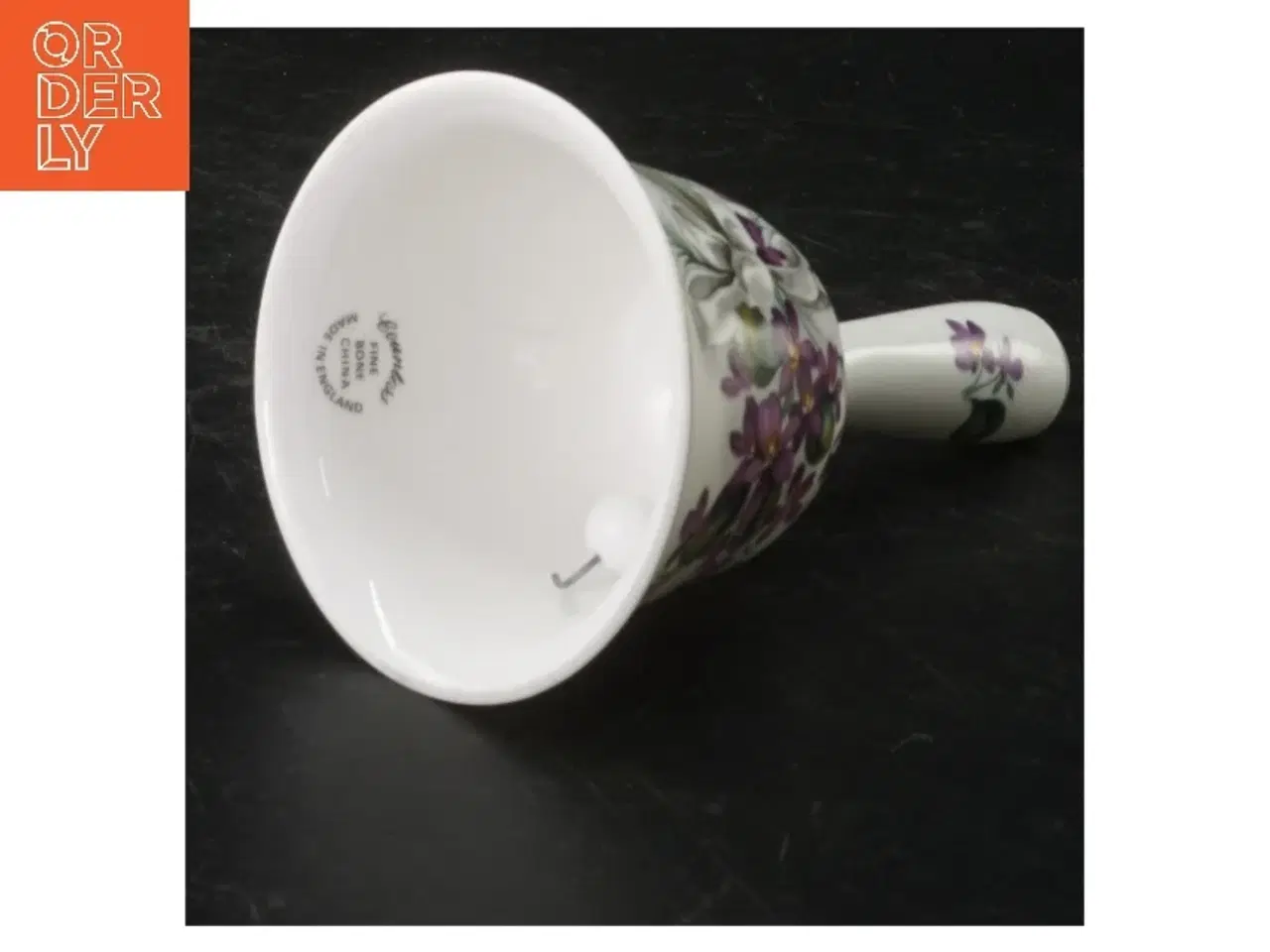 Billede 3 - Porcelænsklokke med violmotiv fra Countess