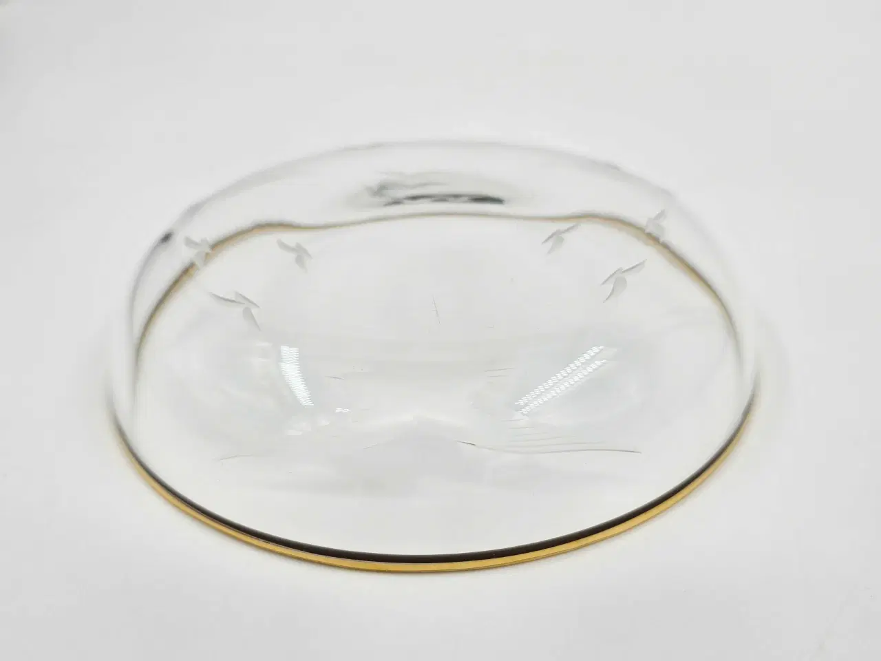 Billede 12 - Mågeglas isasiet med guldkant Lyngbyglasværk