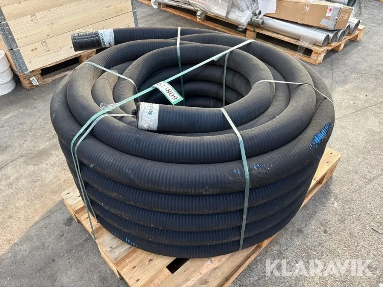 Billede 1 - Drænrør blå HDPE 80/92 mm med filt 50 meter