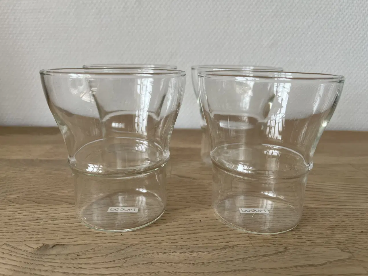 Billede 6 - 4 Bodum glas-kopper med aftagelig hank