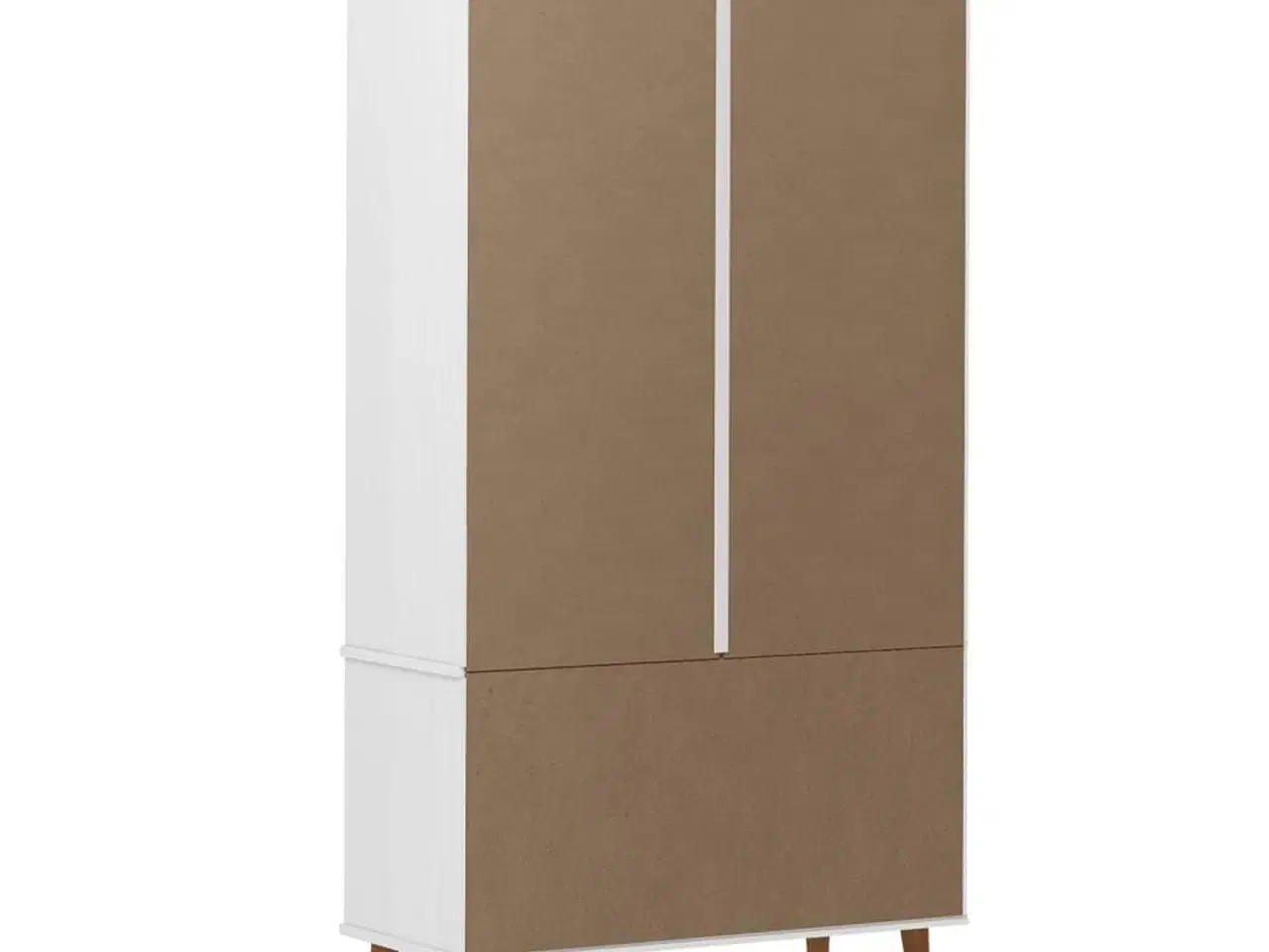 Billede 7 - Vitrineskab MOLDE 90x35x175 cm massivt fyrretræ hvid