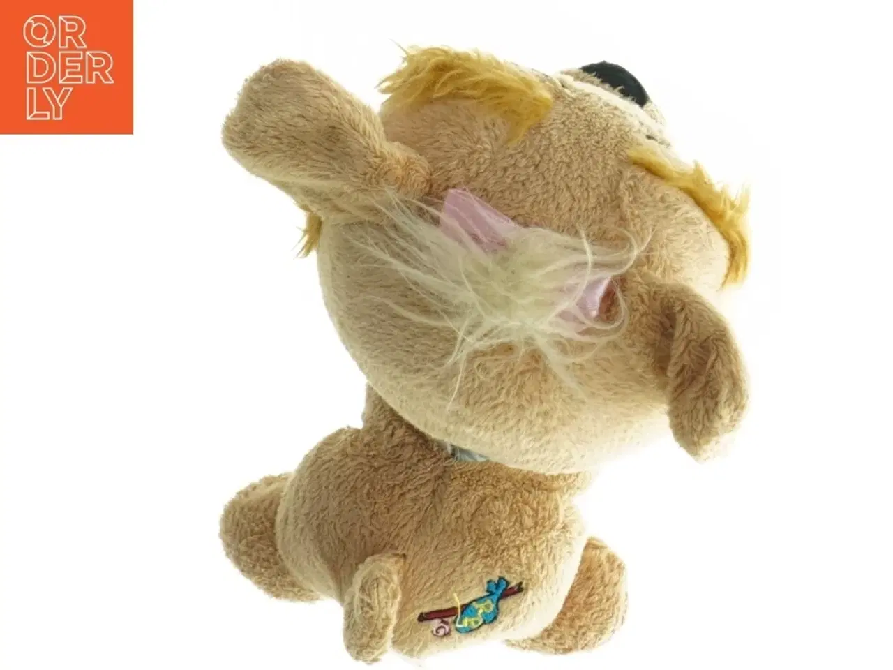 Billede 8 - Tøjdyr hund med halsbånd (str. 16 cm)