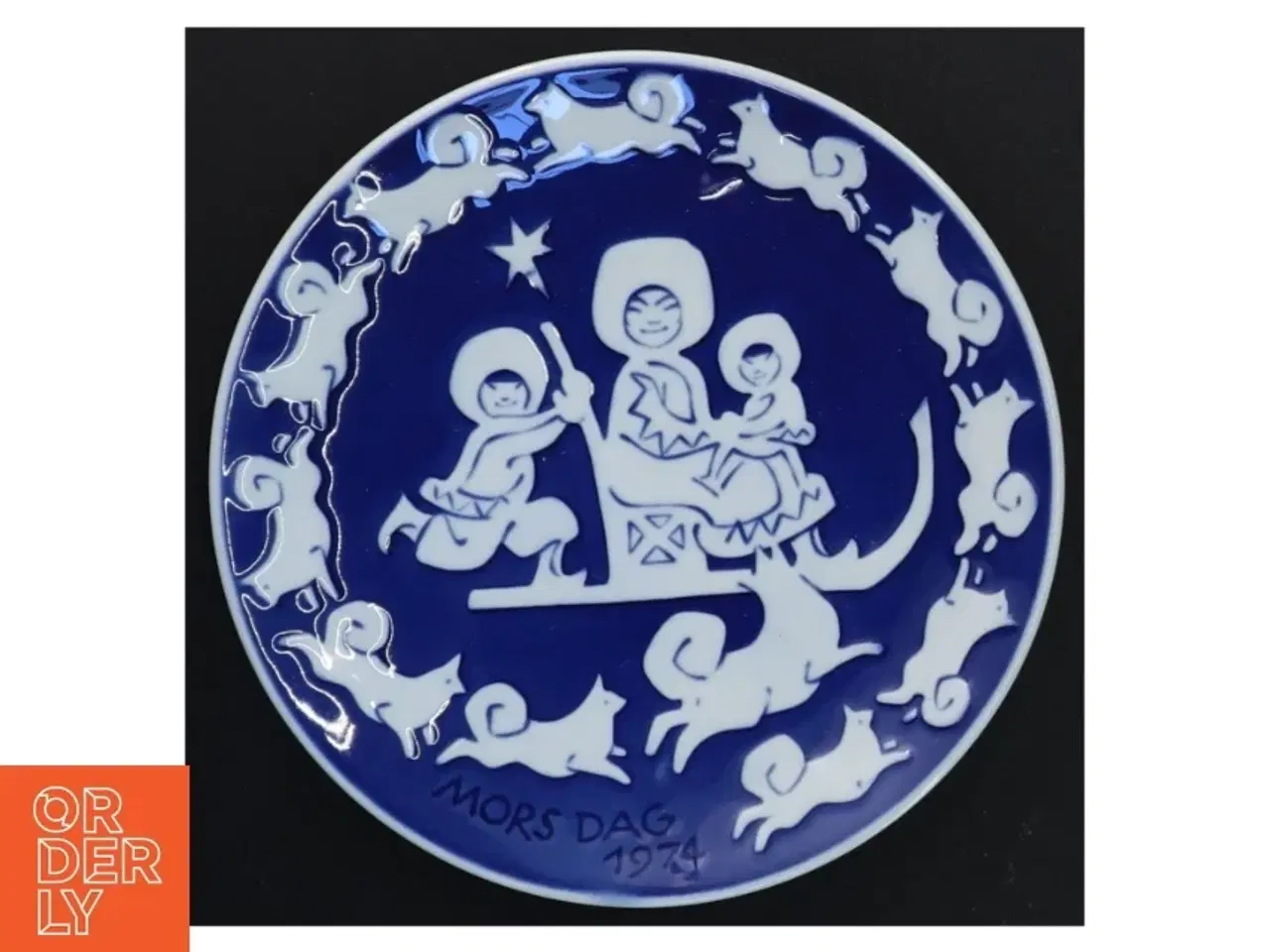 Billede 1 - Mors dags platte 1974 fra Royal Copenhagen (str. Ø 15 cm)