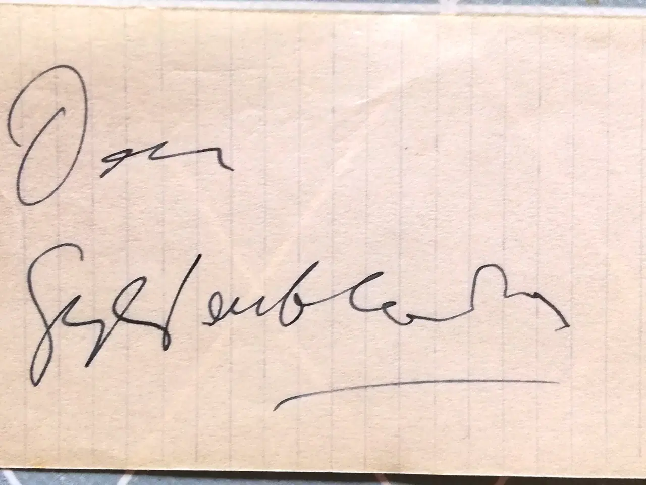 Billede 2 - Sjælden autograf af DEN GYLDENBLONDE