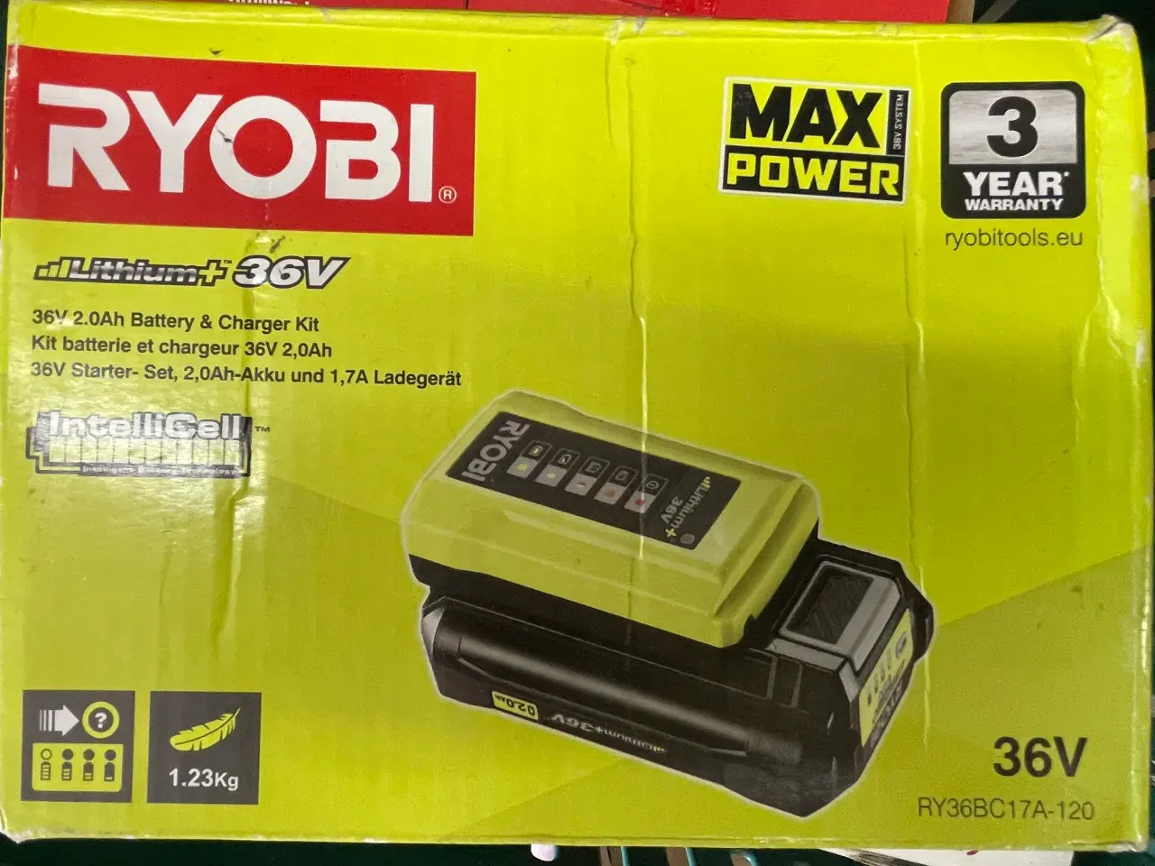 Billede 1 - Ryobi batteri og lader RY36BC17A-120 36 V