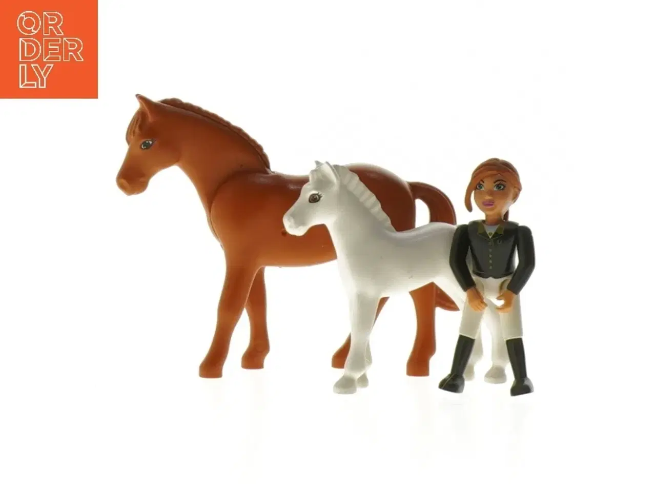 Billede 1 - Legesæt med heste og rytter (str. 8-13 cm)